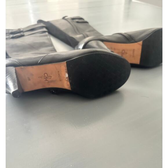 Nike Air by COLE HAAN Jalisa Black Heeled Boots size 9B  Tall Zip Stretch Zip - Picture 2 of 9